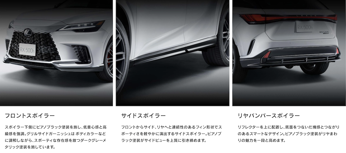 レクサスRX用スポーティエアロパッケージの魅力と詳細